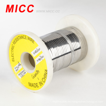 MICC Ni80Cr20 alambre de resistencia plana brillante